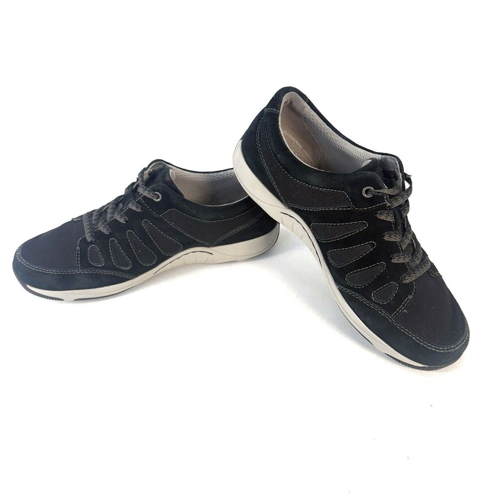 Womens Dansko Heather Black Suede Athletic Comfort Walking Sneakers Size EU 39